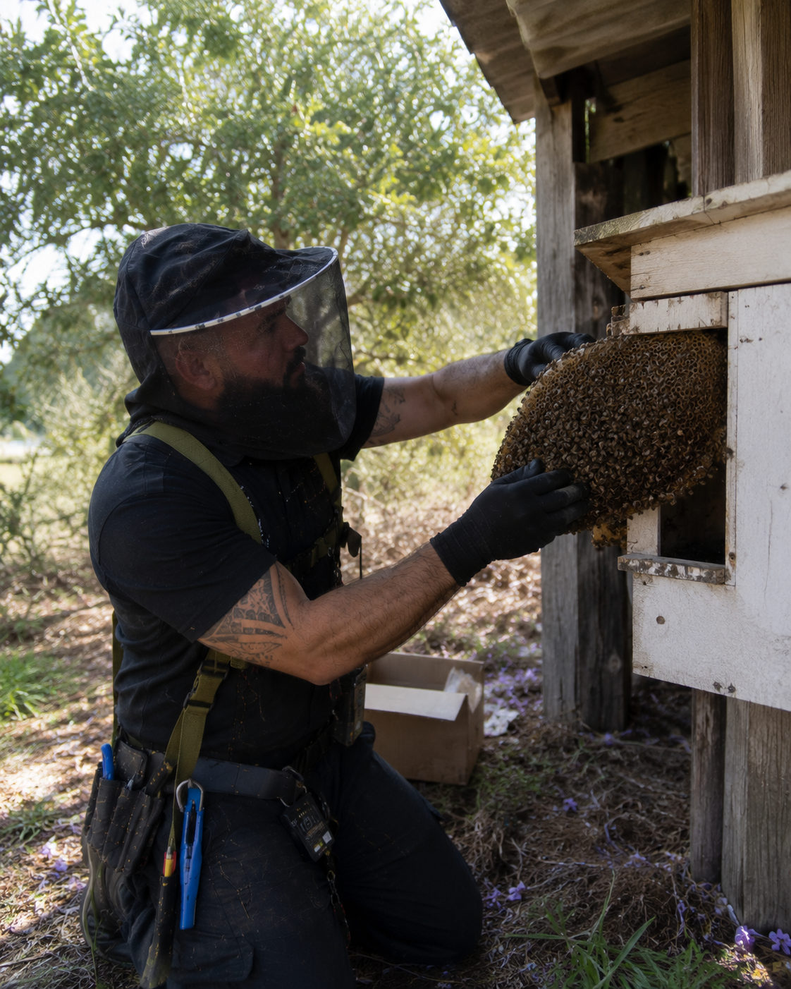 Récupération d’essaims d’abeilles et déplacement de bourdons